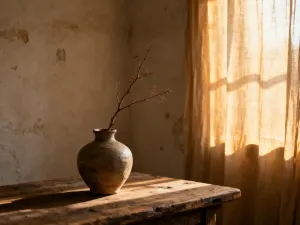 Nowoczesny salon z dębowym stolikiem kawowym i jasnymi meblami, ilustrujący zasady aranżacji minimalistycznego wnętrza.