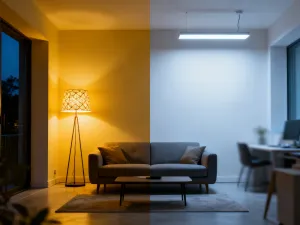 Zbliżenie na zaawansowany reflektor samochodowy typu Multibeam LED z widocznymi precyzyjnymi soczewkami i strukturą diod.
